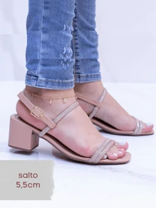 Women Heeled Sandals - 米色 - 查看 1