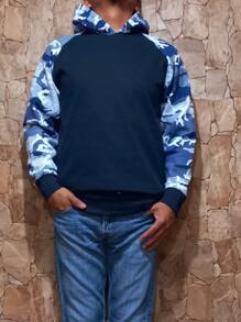 sudadera camuflaje hombre - Azul Marino - Ver 1