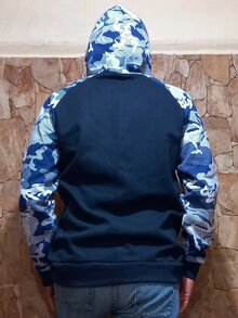 sudadera camuflaje hombre - Azul Marino - Ver 2