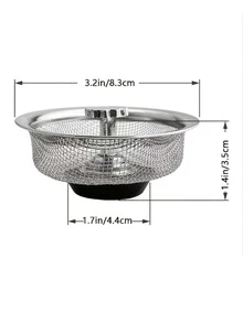 1Pc Upgrade Your Kitchen Sink With A Stainless Steel Water Filter - 1Pc Sink Filter With Plug - Silver - View 7