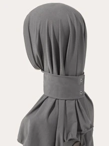 Women's Quick-Pull Turban Headwear – Effortless Convertible Headscarf For Casual Daily Wear - Dark Grey - View 3