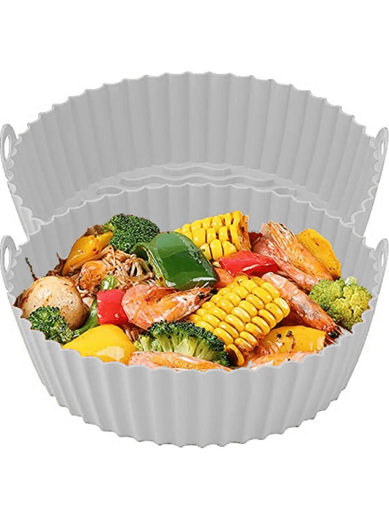 2pcs Air Fryer Silicone Baking Dish With Handles Heat Resistant Up To 2pcs-air-fryer-silicone-baking-dish-with-handles-heat-resistant-up-to