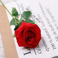 1/2/3/5 bông hoa hồng nhân tạo, trang trí đám cưới, sắp xếp tiệc, bó hoa hồng giả, hoa trồng trong chậu, hoa nhựa, quà tặng cho người yêu, cặp đôi, người lớn tuổi - Đỏ - Xem 8