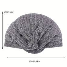 1pc Silver Glitter Flower Hijab Hat Elegant Women  Hijab Fashion Hijab Hijab Hat - Black - View 4