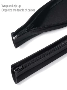 Tổ chức cáp Sự quản lý Bộ , Bàn làm việc Cable Sự quản lý , Máy tính Sợi dây Sắp xếp Và Lưu trữ Tay áo , Dây kéo Cable Lớp bảo vệ - màu đen - Xem 9