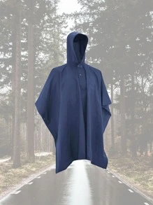 Poncho Impermeable Para Lluvia Grueso - Azul - Ver 3