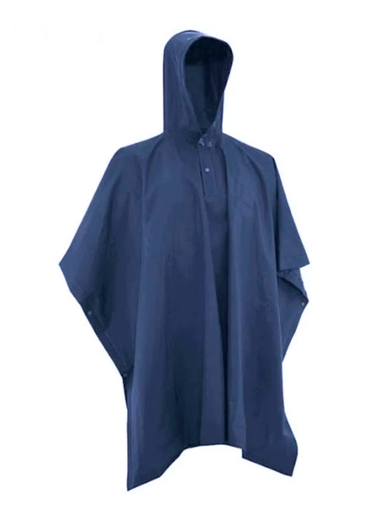 Poncho Impermeable Para Lluvia Grueso - Azul - Ver 1