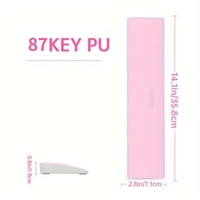 Ajazz鍵盤手托真皮手托87鍵鍵盤軟掌托專用鍵盤腕墊真皮黑色 - 黑色 - 查看 5