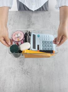 桌面盒子透明亚克力化妆品盒宿舍口罩抽屉盒化妆品盒架子厨房浴室客厅收纳架透明1件 - 無色 - 查看 1