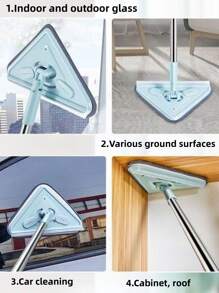 Triangle Telescopic Mop For Cleaning Ceilings, Walls, Roofs, Walls And Tiles - Green - View 2