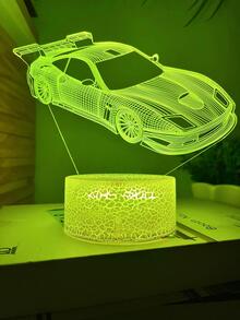 1pc Creative 3d Sports Car Night Light With 16-color Remote Control For Home Decor, Usb Bedside Table Lamp As Gift For Car Racing Fans On Festivals Or Birthdays - Multicolor - View 3