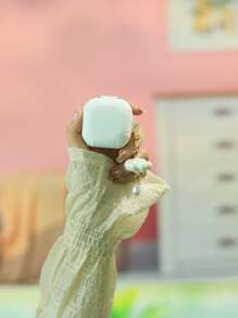 Plain Case Compatible With AirPods With Samsung Galaxy buds live/Pro - White - View 2