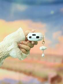 Plain Case Compatible With AirPods With Samsung Galaxy buds live/Pro - White - View 4