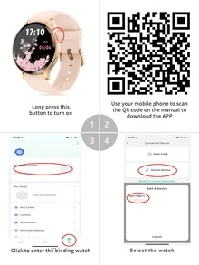 1 件男女玫瑰金不锈钢表带运动日历闹钟 24 小时心率监测睡眠跟踪圆形表盘智能手表，带 1 条硅胶表带，兼容 Android 和 - 玫瑰金 - 查看 11