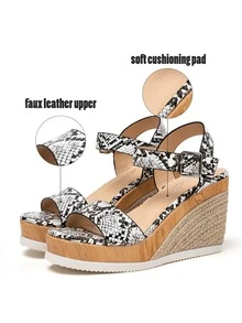 Women's Platform Sandals Open Toe Wedge Sandals Ankle Strap Summer Sandals - 彩色 - 查看 4