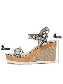 Women's Platform Sandals Open Toe Wedge Sandals Ankle Strap Summer Sandals - 彩色 - 查看 3