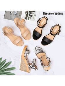 Women's Platform Sandals Open Toe Wedge Sandals Ankle Strap Summer Sandals - 彩色 - 查看 6