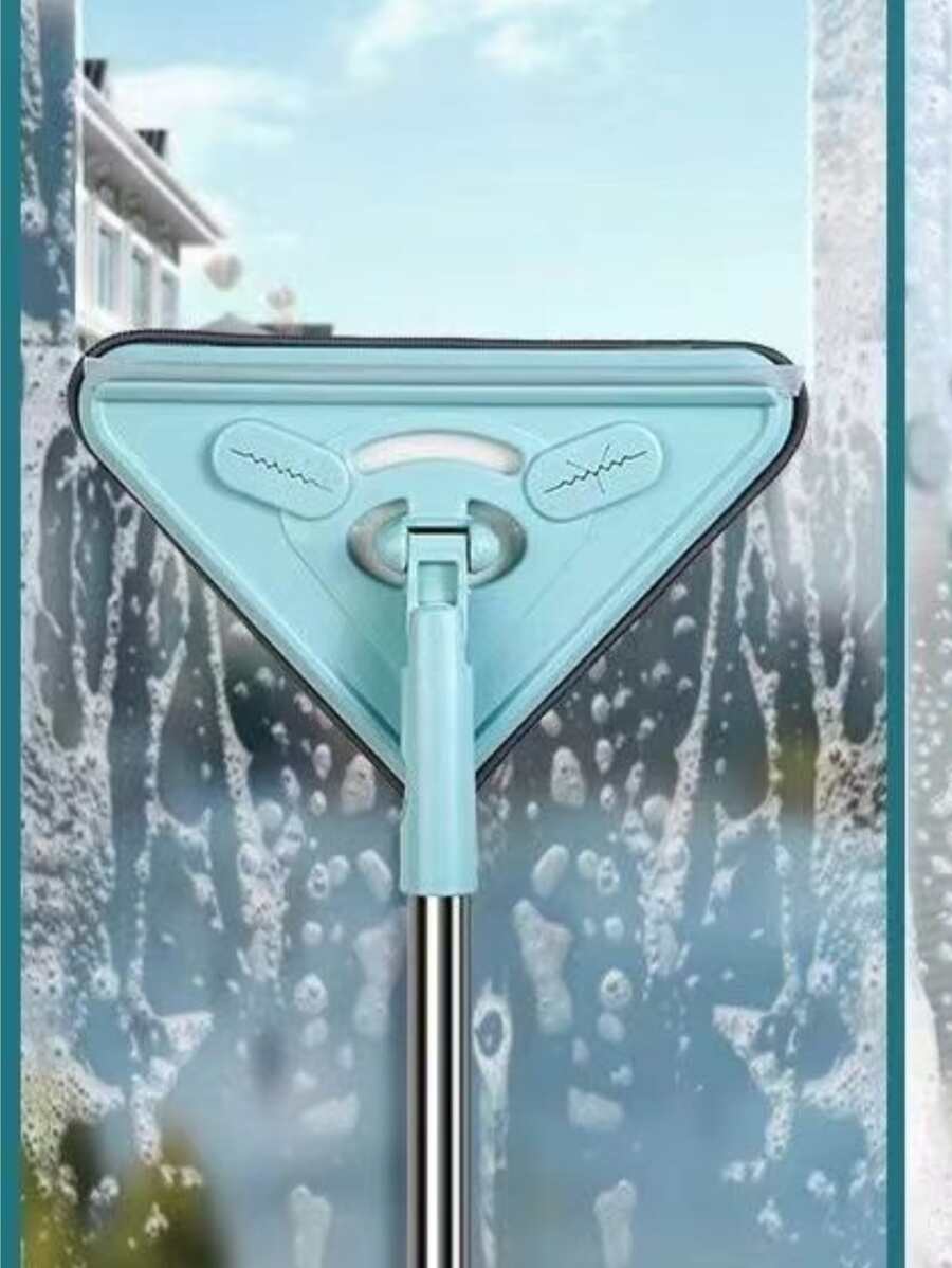 Triangle Telescopic Mop For Cleaning Ceilings, Walls, Roofs, Walls And Tiles - Green - View 1