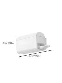 1 Hộp đựng kem đánh răng thủ công treo tường, màu trắng, trang trí phòng tắm, trang trí mùa thu, trở lại trường - trắng - Xem 3