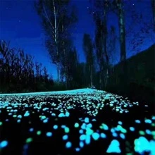 發光發亮石頭,花園岩石,室內&戶外裝飾夜光石頭,合適的適用於小路草水族館裝飾 - 紫色 - 查看 3