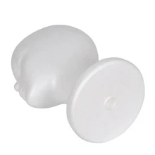 Styrofoam Wig Head Holder For Cosplay Wig Styling, Includes Styrofoam Head, Pins And Small Stand - White - View 8