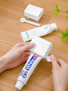 1 Hộp đựng kem đánh răng thủ công treo tường, màu trắng, trang trí phòng tắm, trang trí mùa thu, trở lại trường - trắng - Xem 5