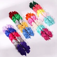 40pcs Ngẫu nhiên Kẹo Màu sắc Kẹp tóc Đối với Trẻ em , Đơn giản Du lịch Phong cách , Tóc Nơ Kẹp Dành cho Cô gái , Bên Kẹp Đối với Em bé Phụ kiện tóc - Nhiều màu - Xem 4