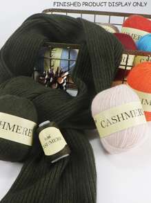 QJH 6 cái/gói Sợi len đan tay Cashmere Bóng sợi đan cashmere cho khăn quàng cổ đan áo len tự làm (50g Sợi chính + 20g Sợi phụ, khoảng 310m/chiếc) - xám nhạt - Xem 10