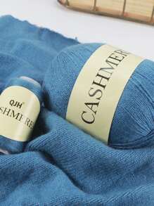 QJH 6 cái/gói Sợi len đan tay Cashmere Bóng sợi đan cashmere cho khăn quàng cổ đan áo len tự làm (50g Sợi chính + 20g Sợi phụ, khoảng 310m/chiếc) - xám nhạt - Xem 7