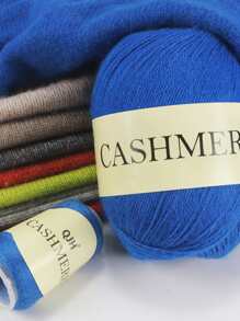 QJH 6 cái/gói Sợi len đan tay Cashmere Bóng sợi đan cashmere cho khăn quàng cổ đan áo len tự làm (50g Sợi chính + 20g Sợi phụ, khoảng 310m/chiếc) - xám nhạt - Xem 8