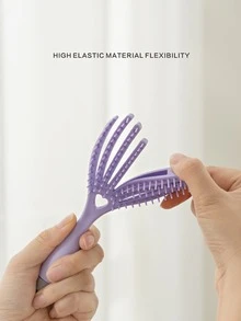 1入組章魚按摩產品梳子沙龍濕髮刷女性理髮造型頭髮工具抗纏結髮刷濕乾雙重用途梳子 - 綠色 - 查看 9