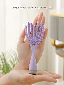 1入組章魚按摩產品梳子沙龍濕髮刷女性理髮造型頭髮工具抗纏結髮刷濕乾雙重用途梳子 - 綠色 - 查看 10