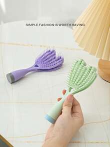 1入組章魚按摩產品梳子沙龍濕髮刷女性理髮造型頭髮工具抗纏結髮刷濕乾雙重用途梳子 - 綠色 - 查看 8