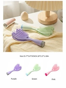 1入組章魚按摩產品梳子沙龍濕髮刷女性理髮造型頭髮工具抗纏結髮刷濕乾雙重用途梳子 - 綠色 - 查看 7