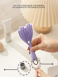 1入組章魚按摩產品梳子沙龍濕髮刷女性理髮造型頭髮工具抗纏結髮刷濕乾雙重用途梳子 - 綠色 - 查看 3