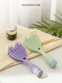 1入組章魚按摩產品梳子沙龍濕髮刷女性理髮造型頭髮工具抗纏結髮刷濕乾雙重用途梳子 - 綠色 - 查看 1