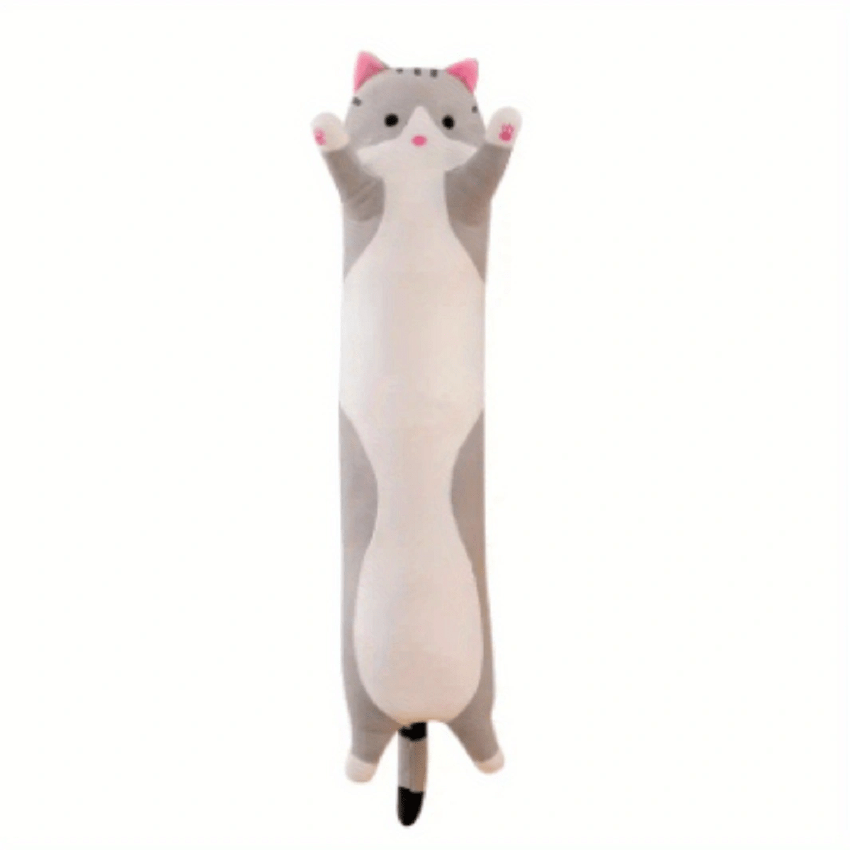 1pc Long Strip Gray Cat Plush Toy SHEIN USA