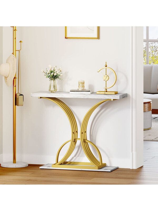 YITAHOME Gold Console Table, Modern Hallway Table for Entryway, 40 inch Entryway Tables Narrow