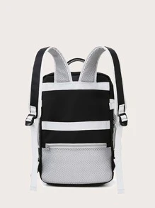 带鞋隔层和充电口的轻便旅行背包 - 大容量通勤包，适合时尚便捷的旅行黑色休闲笔记本电脑背包，轻便旅行书包，简单的顶部手柄书包，适合工作学校背包，学校用品，大容量，轻便，经典休闲，适合青少年女孩女大学生，新秀和白领工作者，白领工作者，非常适合返校、大学、办公室、度假、海滩 - 黑色 - 查看 6