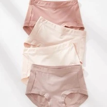 6 piezas calzones para dama 100% algodón colores surtidos  set de bragas - Ver 1