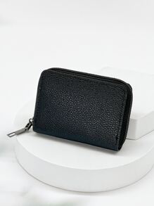 Ví đựng thẻ ID nhiều lớp bằng da PU, kiểu dáng cổ điển, nhẹ nhàng, tiện dụng, có khóa kéo, ví đựng thẻ tín dụng đa chức năng, quà tặng cho phụ nữ công sở, quà tặng dịp lễ, kỷ niệm, sinh nhật, ngày Nhà giáo, ví đựng thẻ ID, ví đựng thẻ tín dụng, ví mini cho nam giới. - màu đen - Xem 3