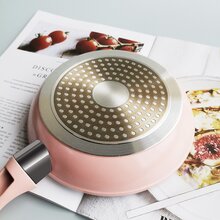 ABKOK Maifan Stone Non-stick Multipurpose Pot For Supplementary Food, Mini Soup, Stir Fry, Fry - Pink - View 9