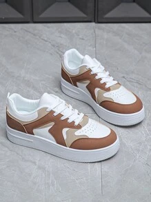 Không giới tính Khối màu Lace-up Điền kinh Giày dép Đối với Cặp đôi , Thích hợp Đối với Thể thao Và Các hoạt động ngoài trời - màu nâu - Xem 3