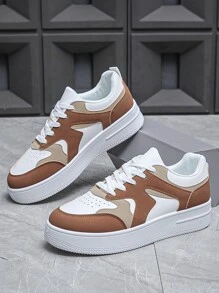 Không giới tính Khối màu Lace-up Điền kinh Giày dép Đối với Cặp đôi , Thích hợp Đối với Thể thao Và Các hoạt động ngoài trời - màu nâu - Xem 1