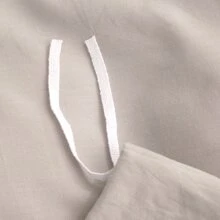 莫蘭迪風格3入組床上用品套裝 (1件被套+ 2個枕套),粉色,藍色,灰色或淺紫色可選。適用於學生宿舍或家庭使用 - 淺灰色 - 查看 6