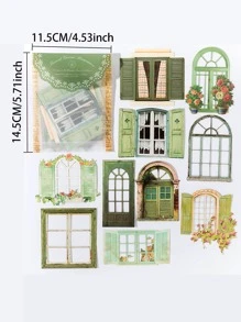 1 Gói Nhãn Dán Thẻ Ghép Cửa Sổ Rỗng Trở Lại Trường - Nhiều màu - Xem 4