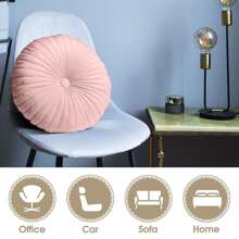 1pc Round Seat Cushion Pumpkin Throw Pillows Solid - Pink - View 4