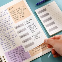 1 pieza de cuadros papel Cuaderno para inglés , matemáticas con ; múltiples fines Notas adhesivas para , corrección con práctica - Multicolor - Ver 4