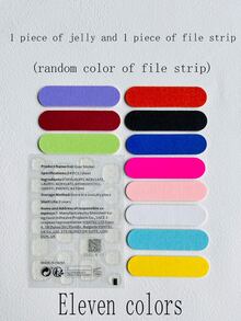 24片棺材形粉色漸變點鑽美甲片加果凍膠1片和1片銼刀 - 彩色 - 查看 6