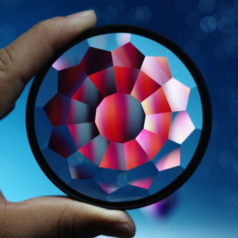 58mm Kaleidoscope Prism Effects Photography Camera Lens Filter - Black - View 1